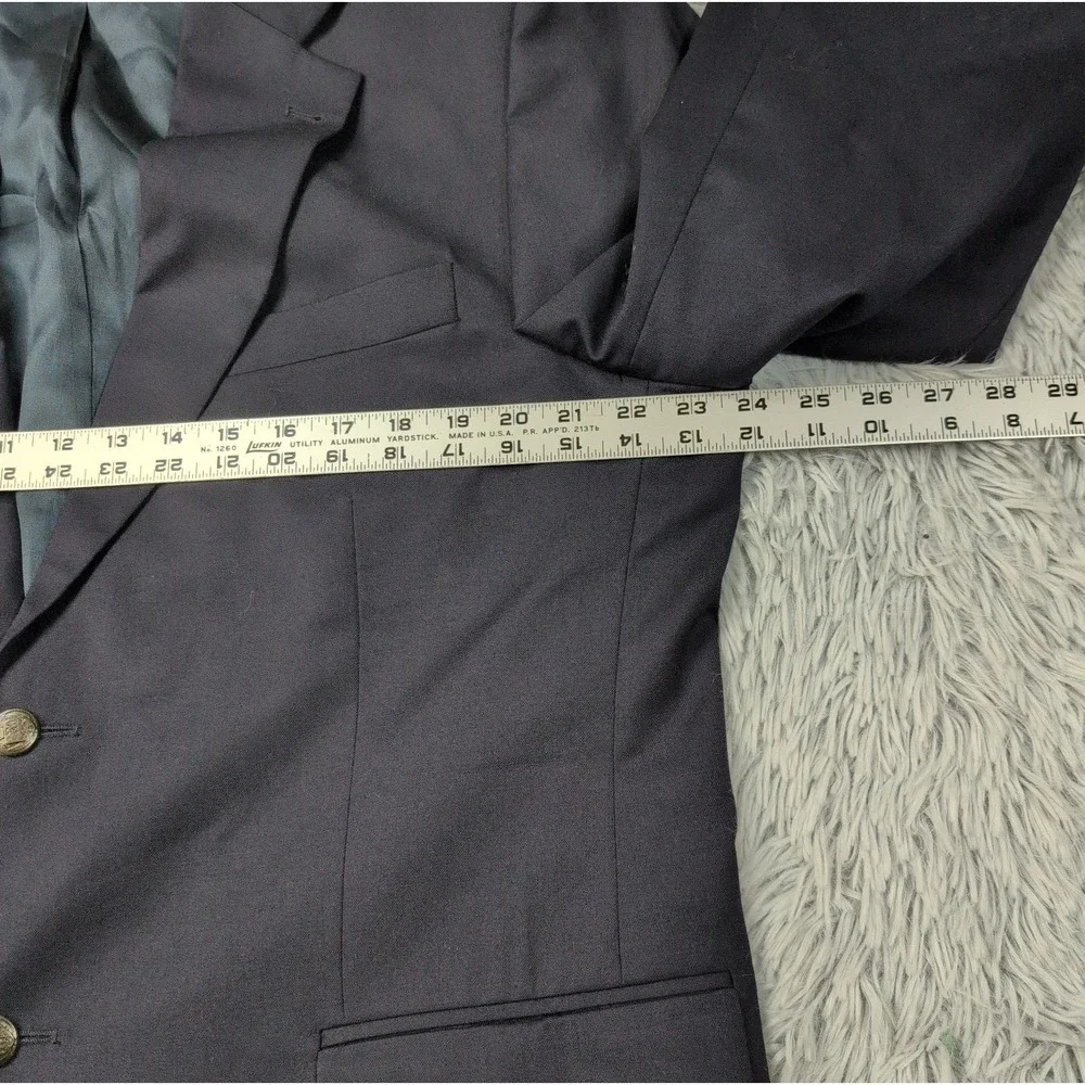 Vintage Lacrosse Jacket Mens 44R Blue Wool Suit Coat Lined Pockets South Africa